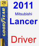 Driver Wiper Blade for 2011 Mitsubishi Lancer - Premium