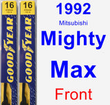 Front Wiper Blade Pack for 1992 Mitsubishi Mighty Max - Premium