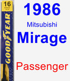 Passenger Wiper Blade for 1986 Mitsubishi Mirage - Premium