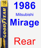 Rear Wiper Blade for 1986 Mitsubishi Mirage - Premium