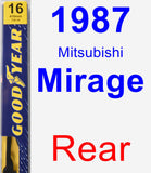 Rear Wiper Blade for 1987 Mitsubishi Mirage - Premium