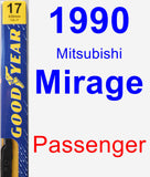 Passenger Wiper Blade for 1990 Mitsubishi Mirage - Premium