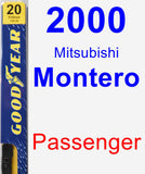 Passenger Wiper Blade for 2000 Mitsubishi Montero - Premium