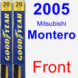 Front Wiper Blade Pack for 2005 Mitsubishi Montero - Premium