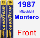 Front Wiper Blade Pack for 1987 Mitsubishi Montero - Premium