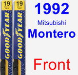 Front Wiper Blade Pack for 1992 Mitsubishi Montero - Premium