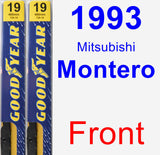 Front Wiper Blade Pack for 1993 Mitsubishi Montero - Premium