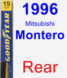 Rear Wiper Blade for 1996 Mitsubishi Montero - Premium