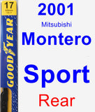 Rear Wiper Blade for 2001 Mitsubishi Montero Sport - Premium