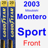 Front Wiper Blade Pack for 2003 Mitsubishi Montero Sport - Premium