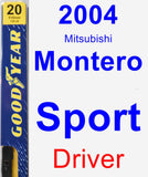 Driver Wiper Blade for 2004 Mitsubishi Montero Sport - Premium