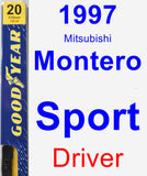 Driver Wiper Blade for 1997 Mitsubishi Montero Sport - Premium