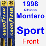 Front Wiper Blade Pack for 1998 Mitsubishi Montero Sport - Premium