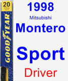 Driver Wiper Blade for 1998 Mitsubishi Montero Sport - Premium