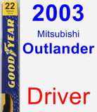 Driver Wiper Blade for 2003 Mitsubishi Outlander - Premium