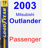 Passenger Wiper Blade for 2003 Mitsubishi Outlander - Premium