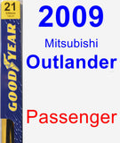 Passenger Wiper Blade for 2009 Mitsubishi Outlander - Premium