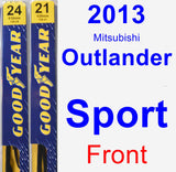 Front Wiper Blade Pack for 2013 Mitsubishi Outlander Sport - Premium