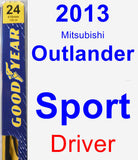 Driver Wiper Blade for 2013 Mitsubishi Outlander Sport - Premium