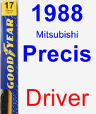 Driver Wiper Blade for 1988 Mitsubishi Precis - Premium