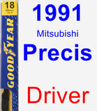 Driver Wiper Blade for 1991 Mitsubishi Precis - Premium