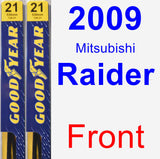 Front Wiper Blade Pack for 2009 Mitsubishi Raider - Premium