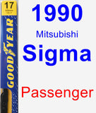 Passenger Wiper Blade for 1990 Mitsubishi Sigma - Premium