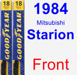 Front Wiper Blade Pack for 1984 Mitsubishi Starion - Premium