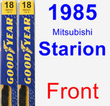 Front Wiper Blade Pack for 1985 Mitsubishi Starion - Premium