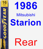 Rear Wiper Blade for 1986 Mitsubishi Starion - Premium