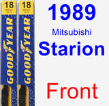 Front Wiper Blade Pack for 1989 Mitsubishi Starion - Premium