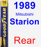 Rear Wiper Blade for 1989 Mitsubishi Starion - Premium