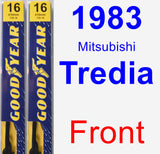 Front Wiper Blade Pack for 1983 Mitsubishi Tredia - Premium