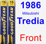 Front Wiper Blade Pack for 1986 Mitsubishi Tredia - Premium