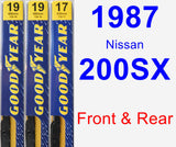 Front & Rear Wiper Blade Pack for 1987 Nissan 200SX - Premium