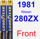 Front Wiper Blade Pack for 1981 Nissan 280ZX - Premium