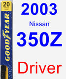 Driver Wiper Blade for 2003 Nissan 350Z - Premium