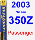 Passenger Wiper Blade for 2003 Nissan 350Z - Premium