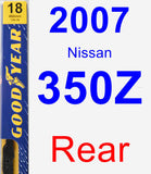 Rear Wiper Blade for 2007 Nissan 350Z - Premium