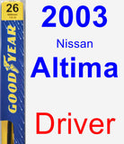 Driver Wiper Blade for 2003 Nissan Altima - Premium