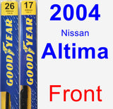 Front Wiper Blade Pack for 2004 Nissan Altima - Premium