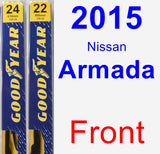 Front Wiper Blade Pack for 2015 Nissan Armada - Premium