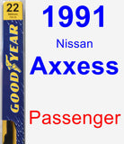 Passenger Wiper Blade for 1991 Nissan Axxess - Premium