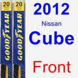 Front Wiper Blade Pack for 2012 Nissan Cube - Premium