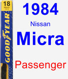 Passenger Wiper Blade for 1984 Nissan Micra - Premium