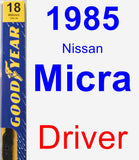 Driver Wiper Blade for 1985 Nissan Micra - Premium