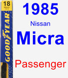 Passenger Wiper Blade for 1985 Nissan Micra - Premium