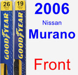 Front Wiper Blade Pack for 2006 Nissan Murano - Premium
