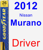 Driver Wiper Blade for 2012 Nissan Murano - Premium