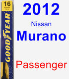 Passenger Wiper Blade for 2012 Nissan Murano - Premium